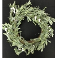 Xmas Wreath with Bells Glitter Green 18"